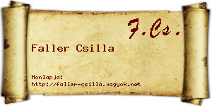 Faller Csilla névjegykártya